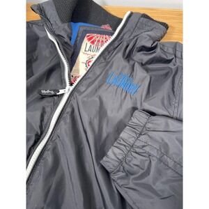 Tokyo Laundry Northdale Jacket — Men's Large, Black with Blue Embroidery